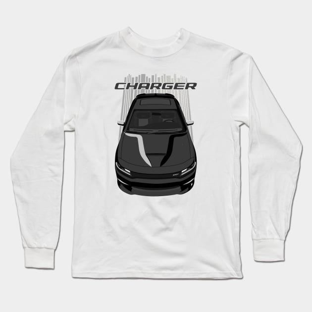 Charger - Black Long Sleeve T-Shirt by V8social